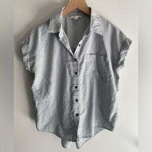 Light chambray/ cotton button up shirt from bohme